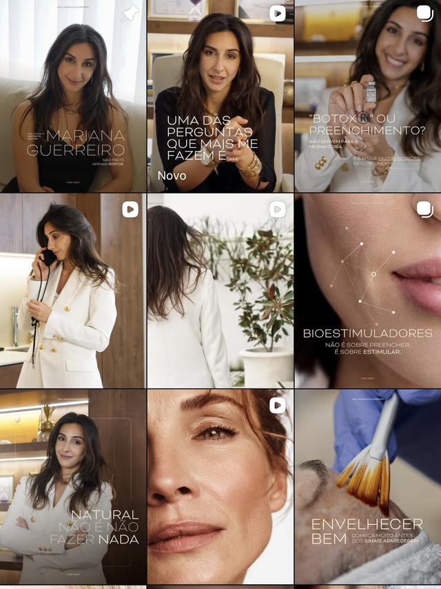 Feed de Instagram da Dra. Mariana Guerreiro