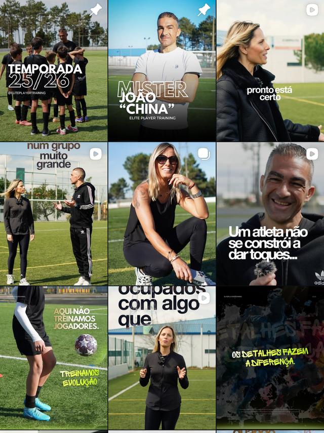 Feed de Instagram da Elite Player Training