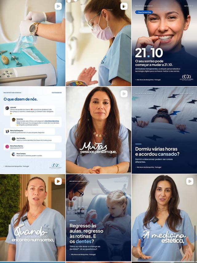 Feed de Instagram da Encontro num Sorriso